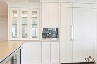 Built in Fridge, panels, white, transitional, motivation, kitchen, cabinetry, Florida, cabinets, high quality cabinets, best cabinets, hollywood cabinets, mansion cabinets